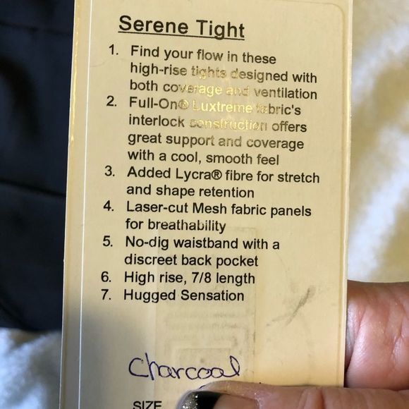 Lululemon Serene Tights Size 6 - Picture 3 of 5